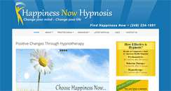 Desktop Screenshot of happinessnowhypnosis.com